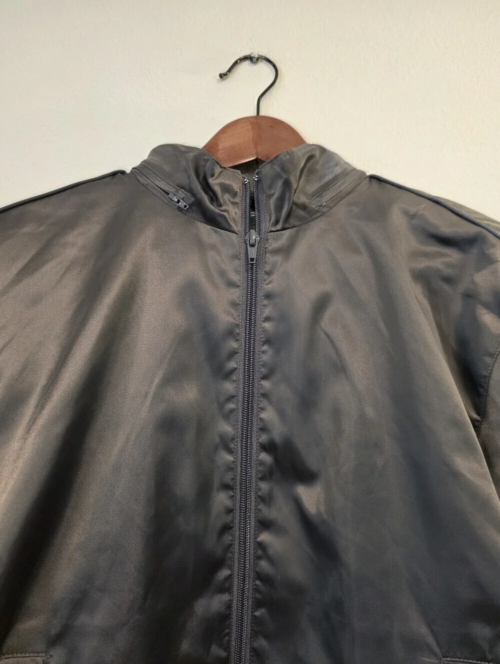 Skims Utility Sport Zip Up Jacket in Gunmetal